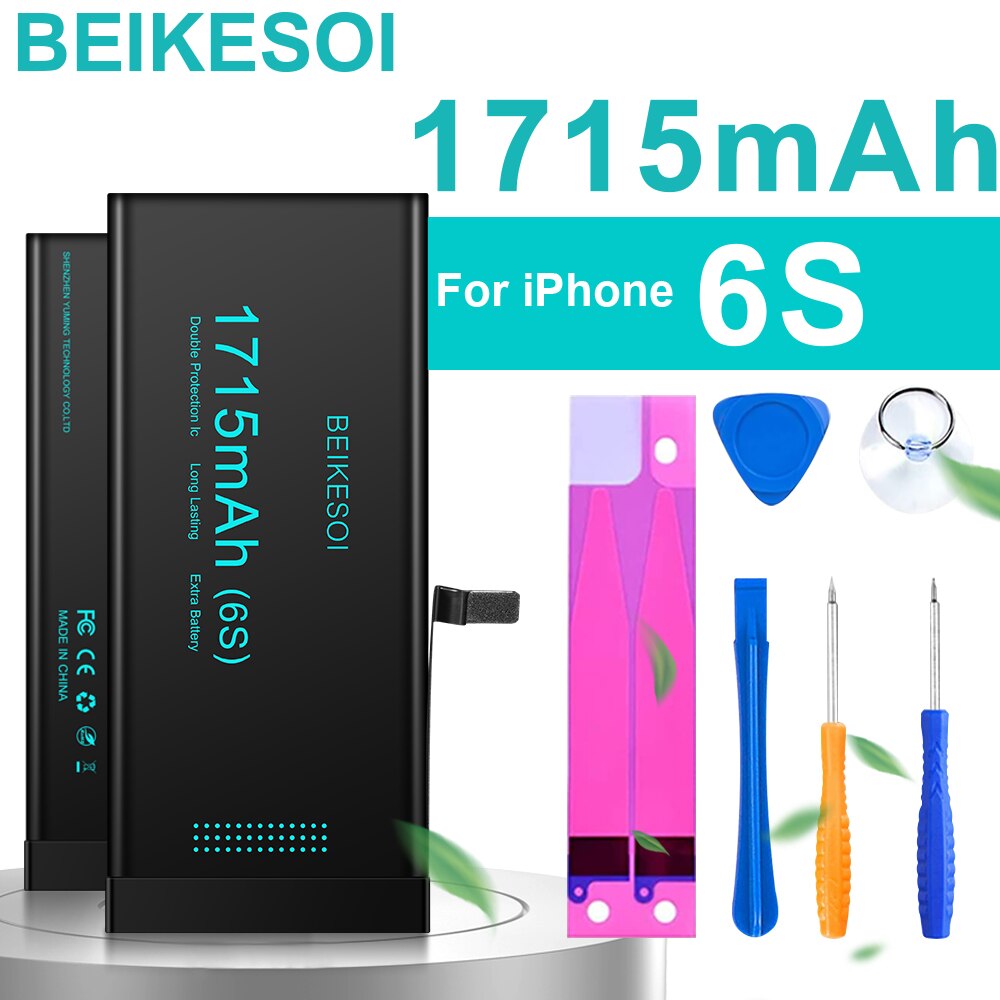 BEIKESOI phone Battery For iPhone  6S 6 7 8 Plus 11 12 13 14 Pro Replacement Bateria For Apple iPhone  X XS MAX