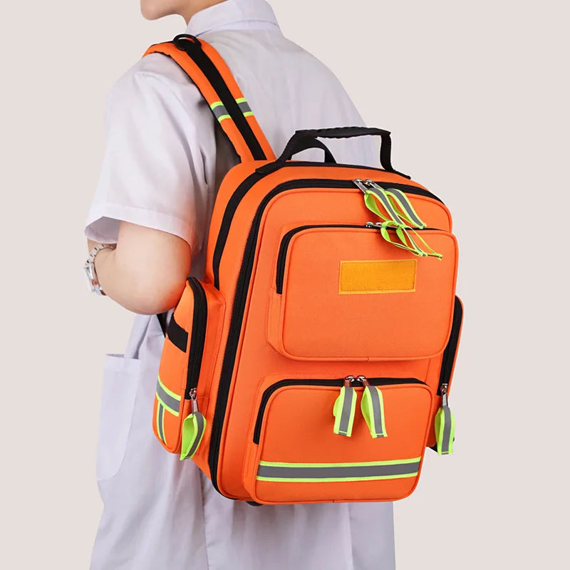 Emergency Rescue Bag Frist Aid Medical Backpack Portable Family Follow-up Clinic Bag for Car Outdoor Fire Earthquake