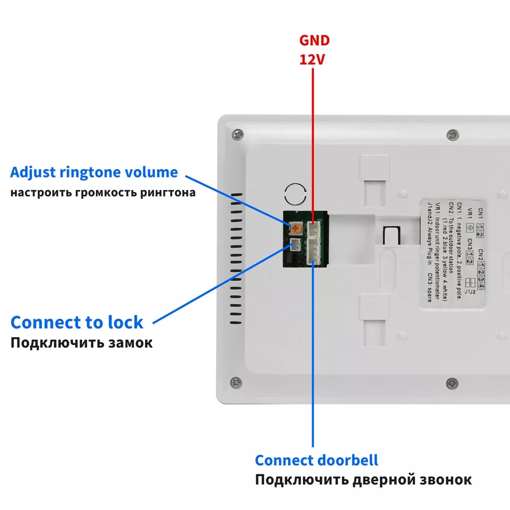 Homefong Wired Video Intercom for Home Door Phone Doorbell with Electric Lock 7 Inch Screen Monitor House Access Control System