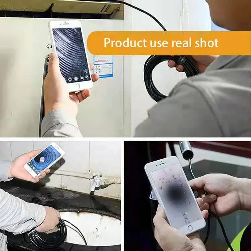 15M Fish camera underwater endoscope camera 5 mega-pixel visual fishing device mobile phone tablet 8LED illuminated fishing tool
