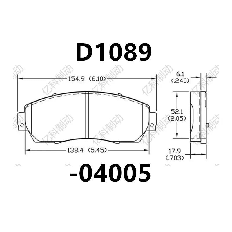 Front Brake Pad-04005 Is Suitable For Dongfeng Fengshen Ax7 Plus/Pro/E70/Grace Mx5/Baic Phantom S6/Accessories Ceramic Mat