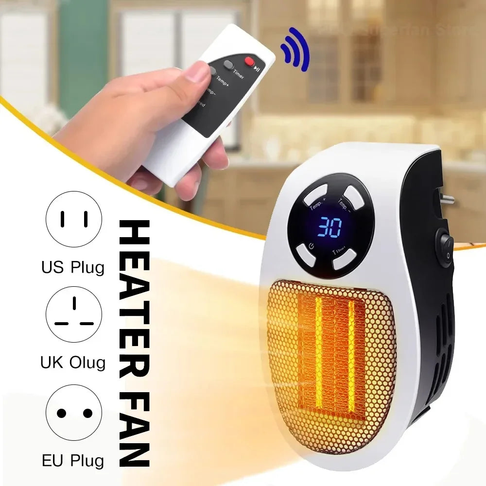 Heater Without Turning on The Engine Portable Fan Electric Blanket Air Conditioning Large Room Wall House Aishmid Macaron Home