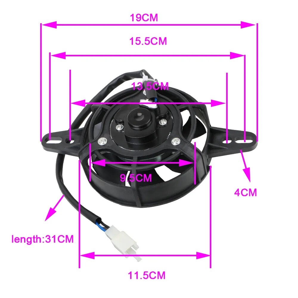 Oil Cooler Motorcycle Cooling Fan Motorcycle Spare Parts for ATV Quad Go Kart Buggy Motocross 200cc 250cc Engine Radiator