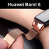 Metal Watch Strap For Huawei Band 6 7 Band Honor 6 Bracelet With TPU Case Screen Protector Soft Film Huawei Magnetic Loop Strap