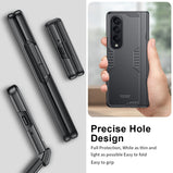 Shockproof Armor Case for Samsung Galaxy Z Fold 4 Built-in Kickstand Full Hinge Protection Rugged Protective Screen Protector