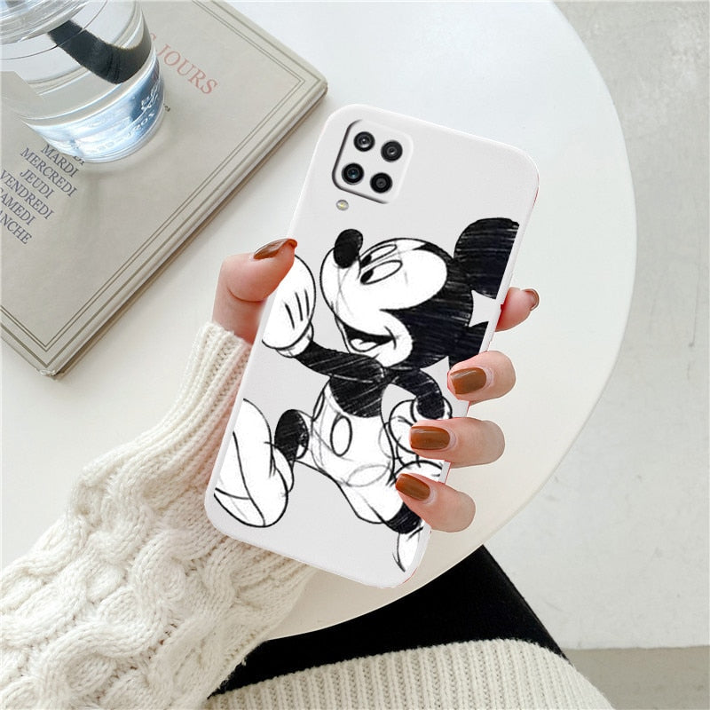 A12 4G Phone Case For Samsung Galaxy A12 M12 F12 4G Mickey Mouse Disney Soft Cover For Samsung A 12 4G F12 M12 4G Bumper Fundas