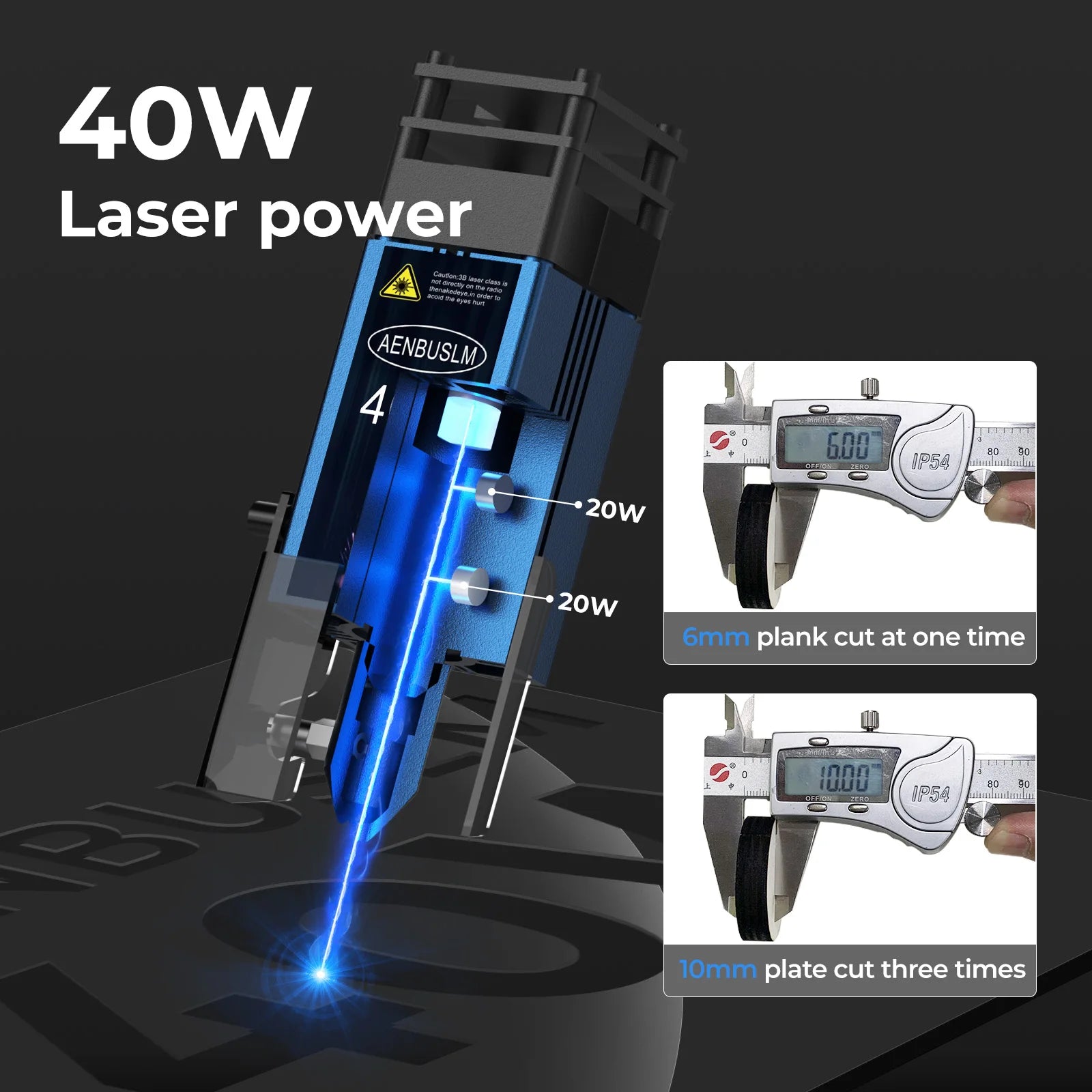 AENBUSLM 40W CNC Laser Engraver Lazer Engraving Head Air Assist for Laser Module Router Machine Engraver DIY Woodworking Tools