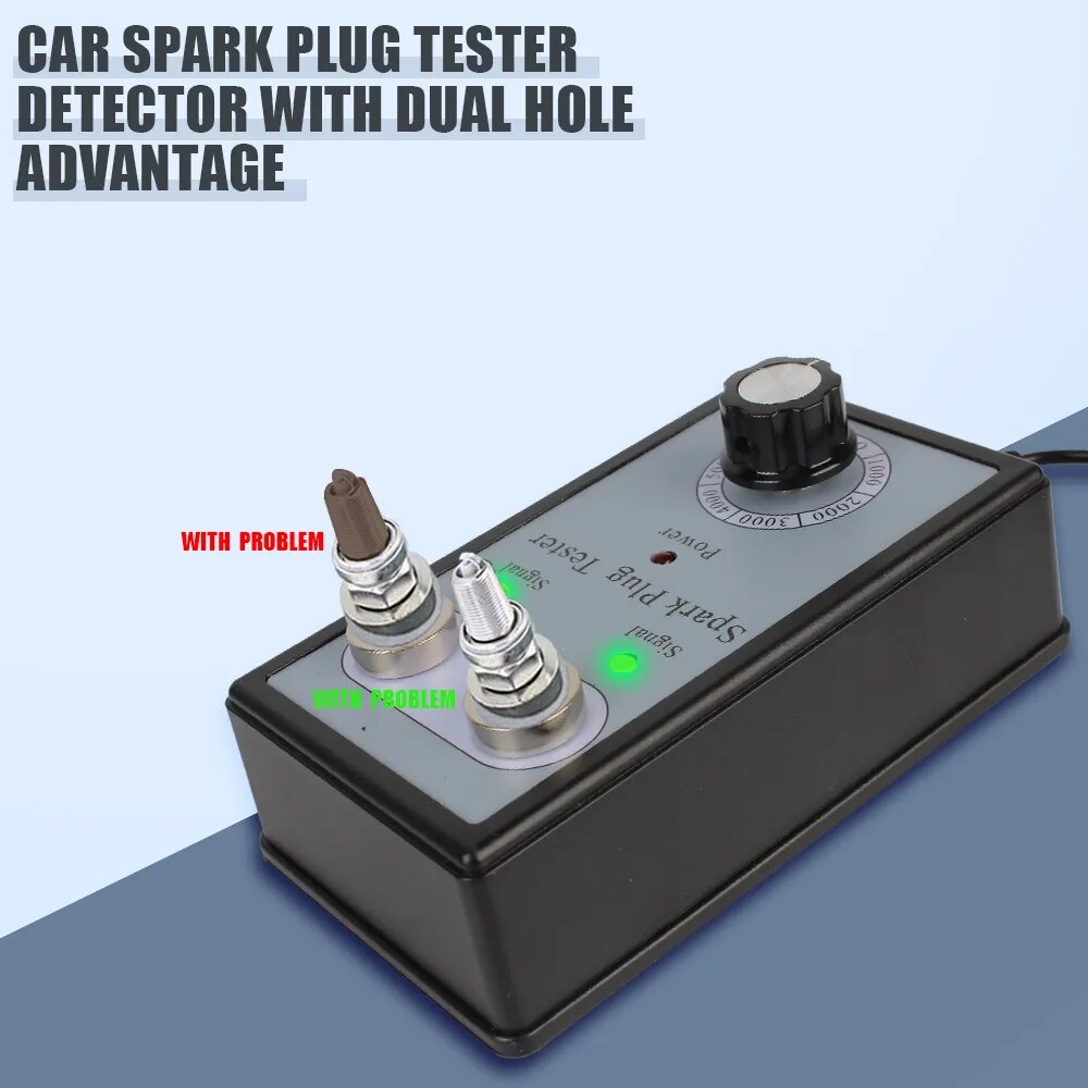 Automotive Coil Detector Ignition System Tester Spark Plug Tester Wire Diagnostic Test Tool Dual Hole Tester Car Spark Tester