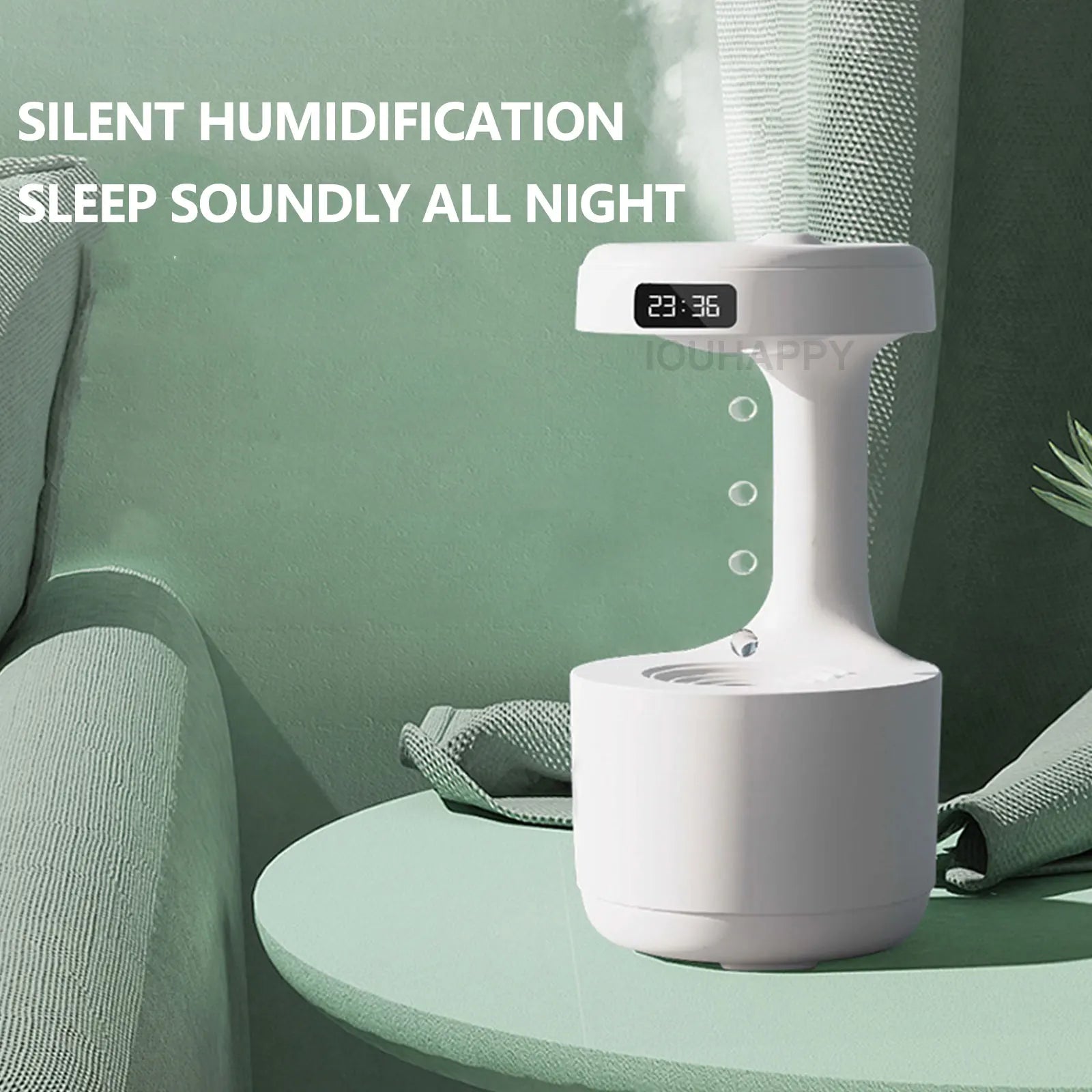 Anti-gravity Air Humidifier Home USB Ultrasonic Air Purifier Levitating Water Drops Mist Maker Fogger Perfume LED Display Office