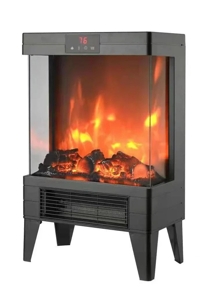 DeCarson simulation flame fireplace heater, European style heating stove, household stove, hot air, mechanical and electrical