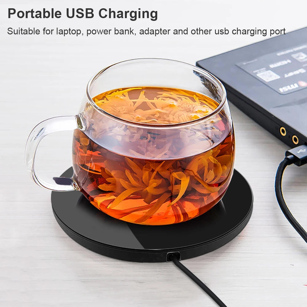 Cup Heater USB Coffee Mug Warmer Milk Tea Water Electric Heating Pad Thermostatic Coasters Cup Warmer For Home Office Cup Heater