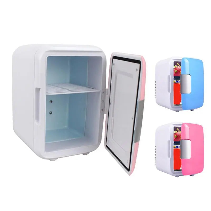Car Refrigerator Mini Portable Fridge 4 Liter Cosmetic Fridge Mini Desk Fridge Cooler And Warmer For Skin Care Cosmetics