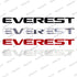 3D Hood Emblem Logo Letters Sticker With Glue Chromium Styling For FORD EVEREST Chrome Red White Mate Black