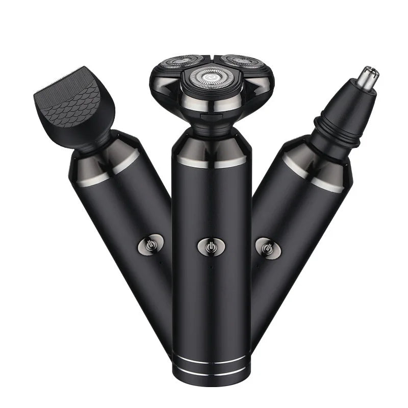 Complete Grooming Solution Electric Shaver with Nose Hair and Sideburn Trimming Capabilities for Mens