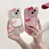 original Sanrio Hello Kitty Stand Phone Case For iPhone 14 11 13 12 Pro Max XR XS 7 8 Plus SE 2 Shockproof Cover Y2K Accessories
