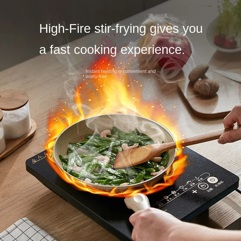 Induction Cooker Household Small Hot Pot Induction Cooker High-power Smart 8-speed Large Firepower 4D Waterproof Fast Heating