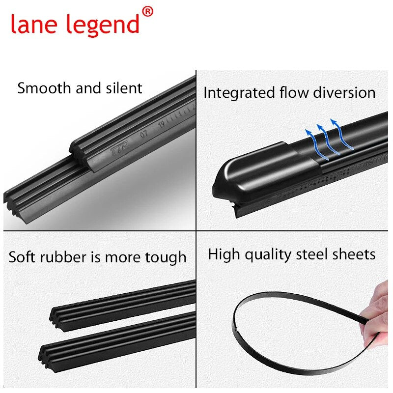 Lane Legend Wiper LHD Front Wiper Blades For Tesla Model S 2012 - 2023 Windshield Windscreen Front Window 28''+17''