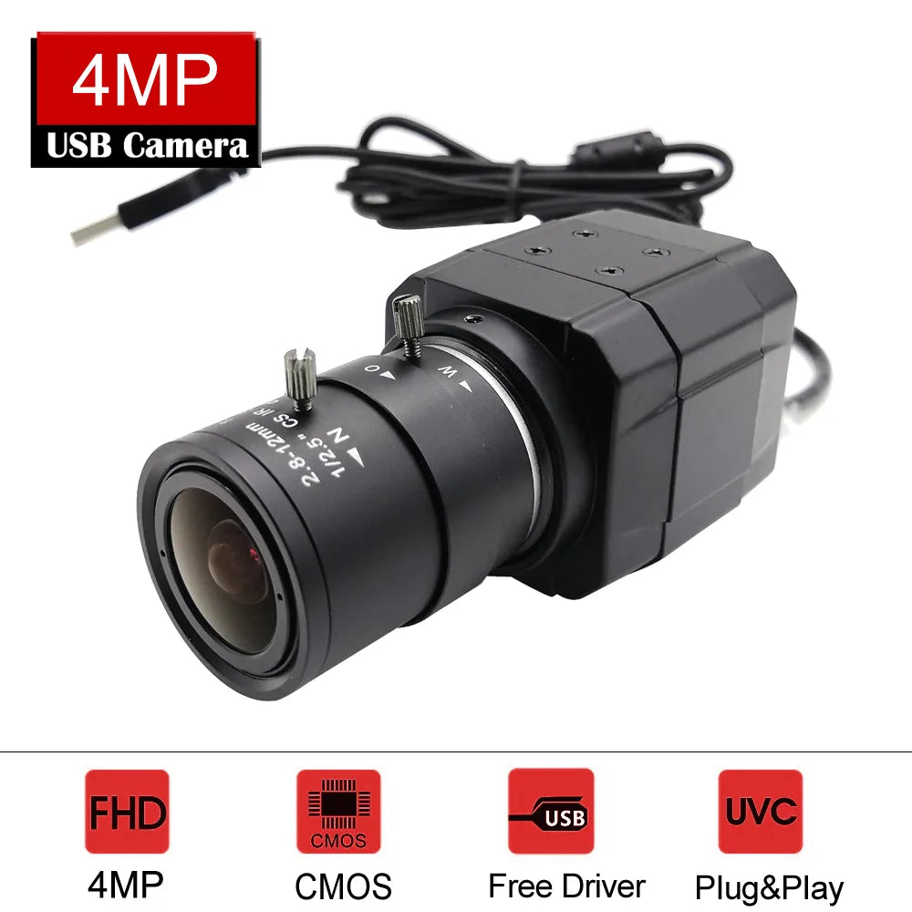 NEOCoolcam 4 Megapixels HD PC Webcam With 4mm/6mm/2.8-12mm Varifocal Zoom Lens UVC OTG Mini Video Live Streaming 2K USB Camera