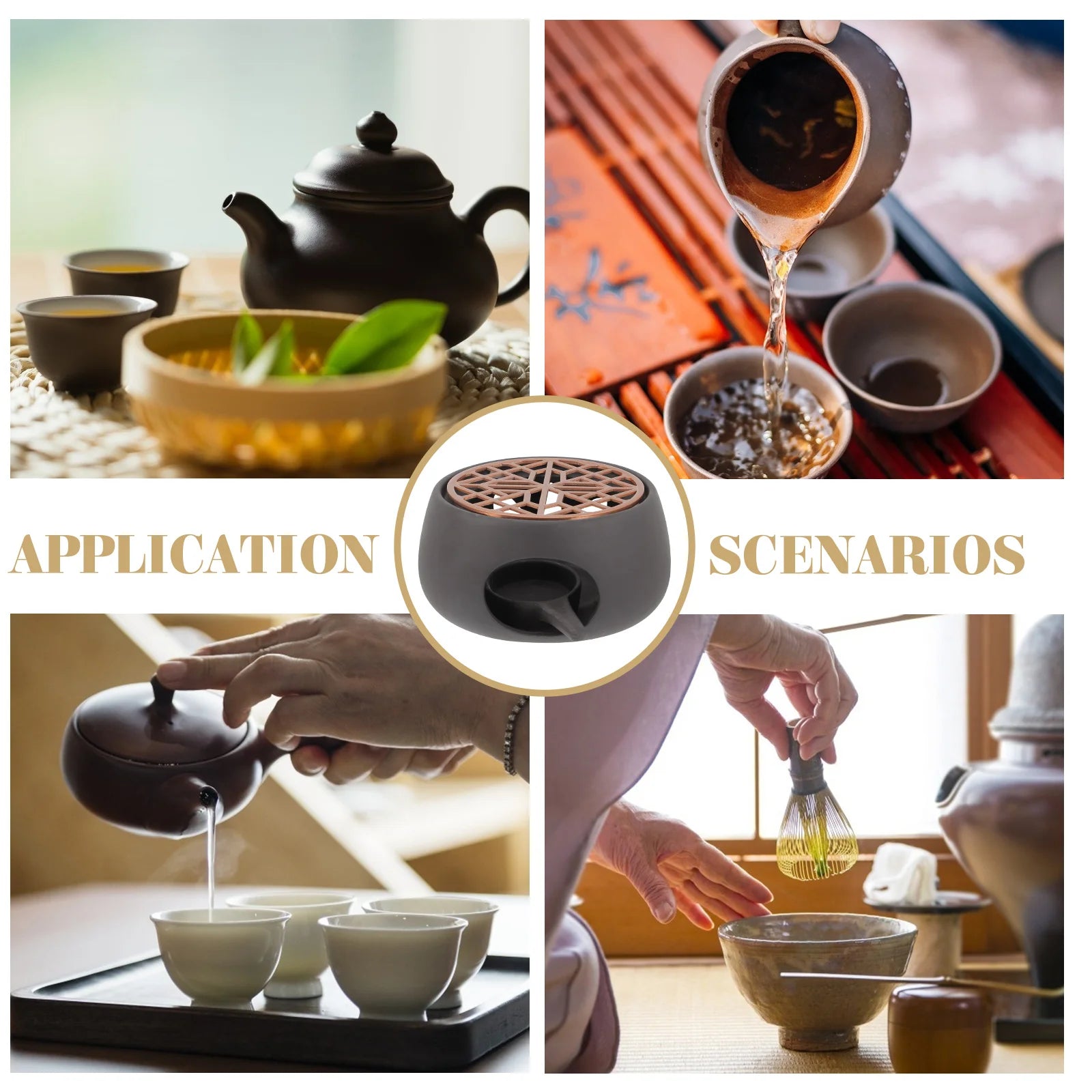 Tea Warmer Stove Holder Coffee Mug Modern Teapot Insulation Base Ceramics Kettle Hollow Electric