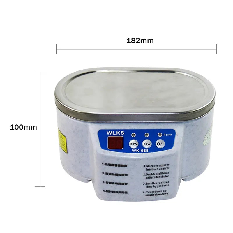 Ultrasonic Cleaner 30/50W Sonicator Bath 40Khz Degas For Watches Contact Lens Glasses Denture Teeth Electric Makeup Razor 220V