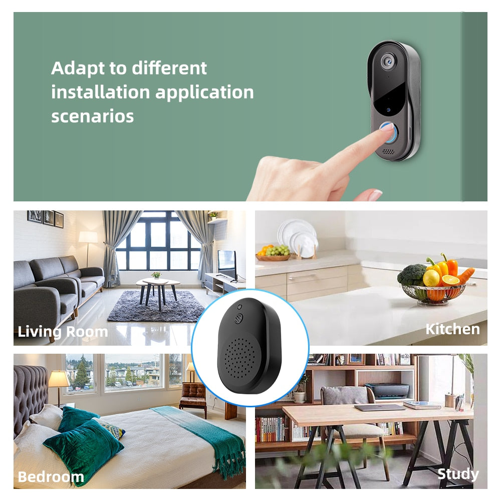 Smart doorbell camera WiFi Home Security Video Intercom Door bell Camera Outdoor Wireless WiFi Doorbell 2-Way Audio Night Vision