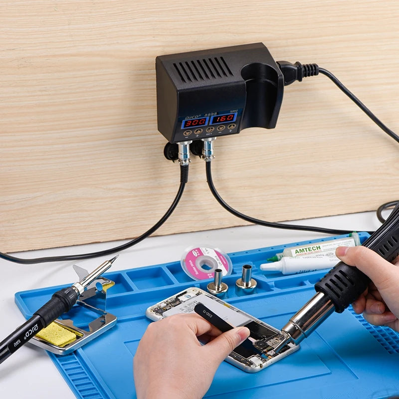 JCD 8899 Soldering Station 750W 2 in 1 Soldering Iron Hot Air Gun Rework Welding Station For Phone BGA SMD Welding Repair Tools