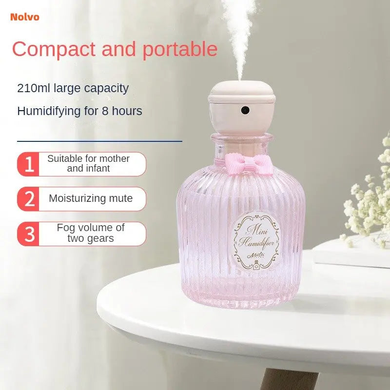 210ML Portable Ultrasonic Air Humidifier Fine Mist Spray Bottle Essential Oil Aroma Diffuser Machine Electric Mist Maker Fogger