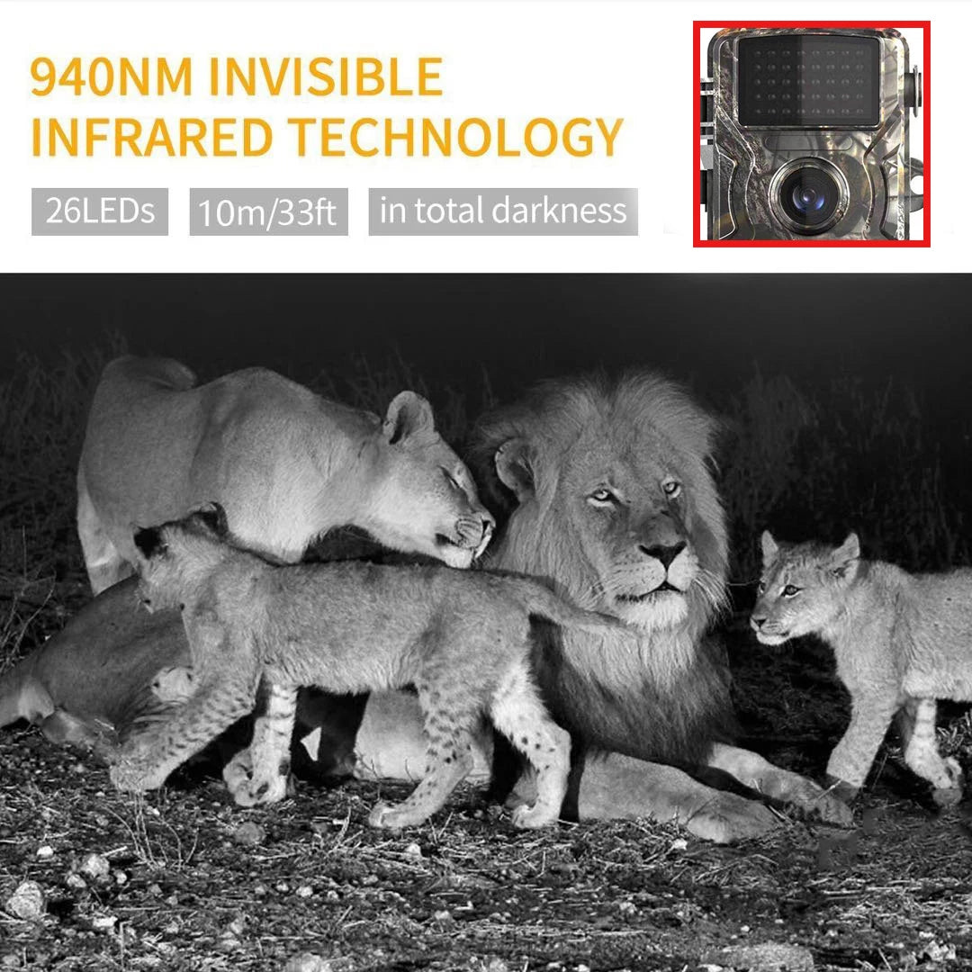 16MP Mobile Hunting Camera 1080P Wildlife Hunting Trail Camera Infrared IP 66 Night Vision Wildlife Surveillance Camera