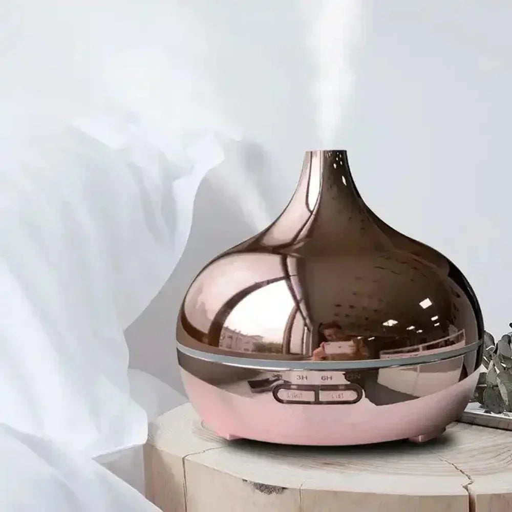 Electroplate Aroma Oil Diffuser Aromatherapy Humidifier 300ml Ultrasonic Timing for Home Decor Office Bedroom Humidificador
