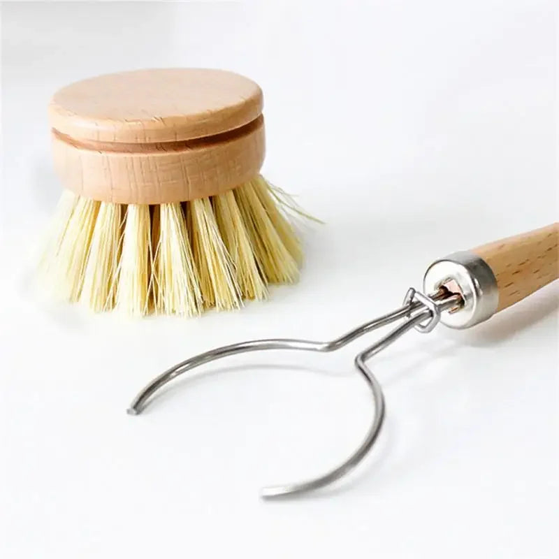 Wooden Handle Cleaning Brush Kitchen Household Cleaning Brush Beech Wood Long Handle Brush Dish Brush Dish Brush Cleaning Tool