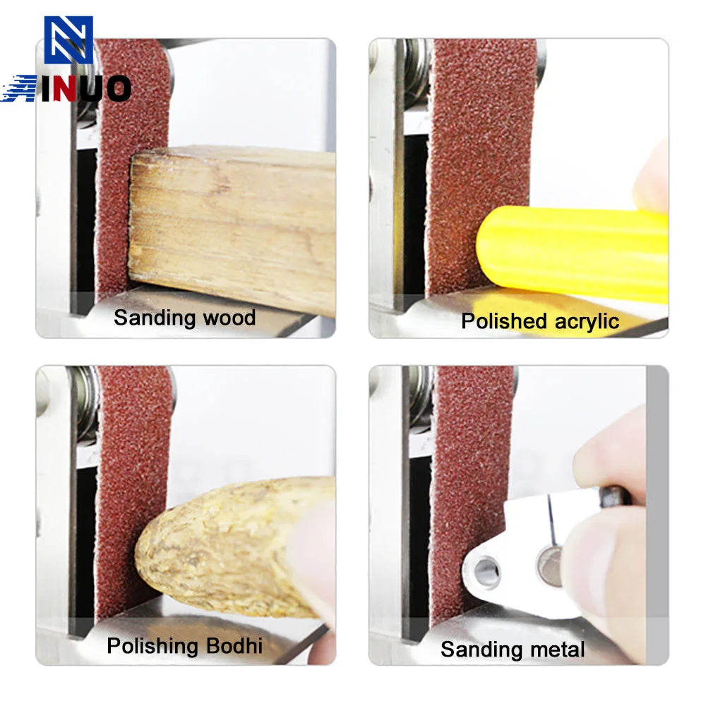 Multifunctional Mini Electric Belt Sander DIY Polishing Grinding Machine 110/220V Belts Grinder Sharpener Cutter Knife Edges