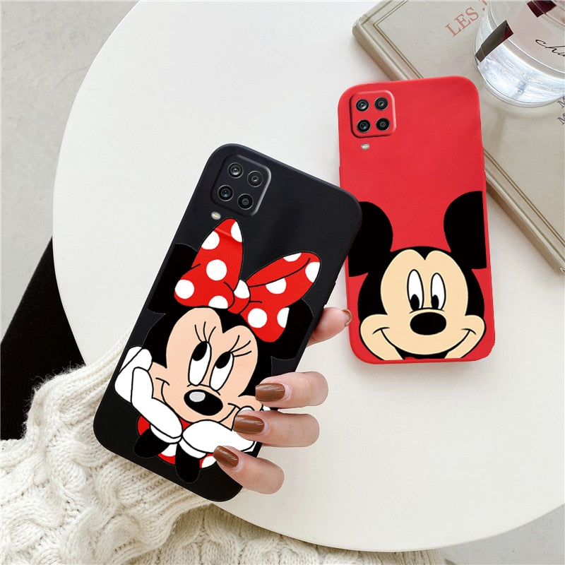 A12 4G Phone Case For Samsung Galaxy A12 M12 F12 4G Mickey Mouse Disney Soft Cover For Samsung A 12 4G F12 M12 4G Bumper Fundas