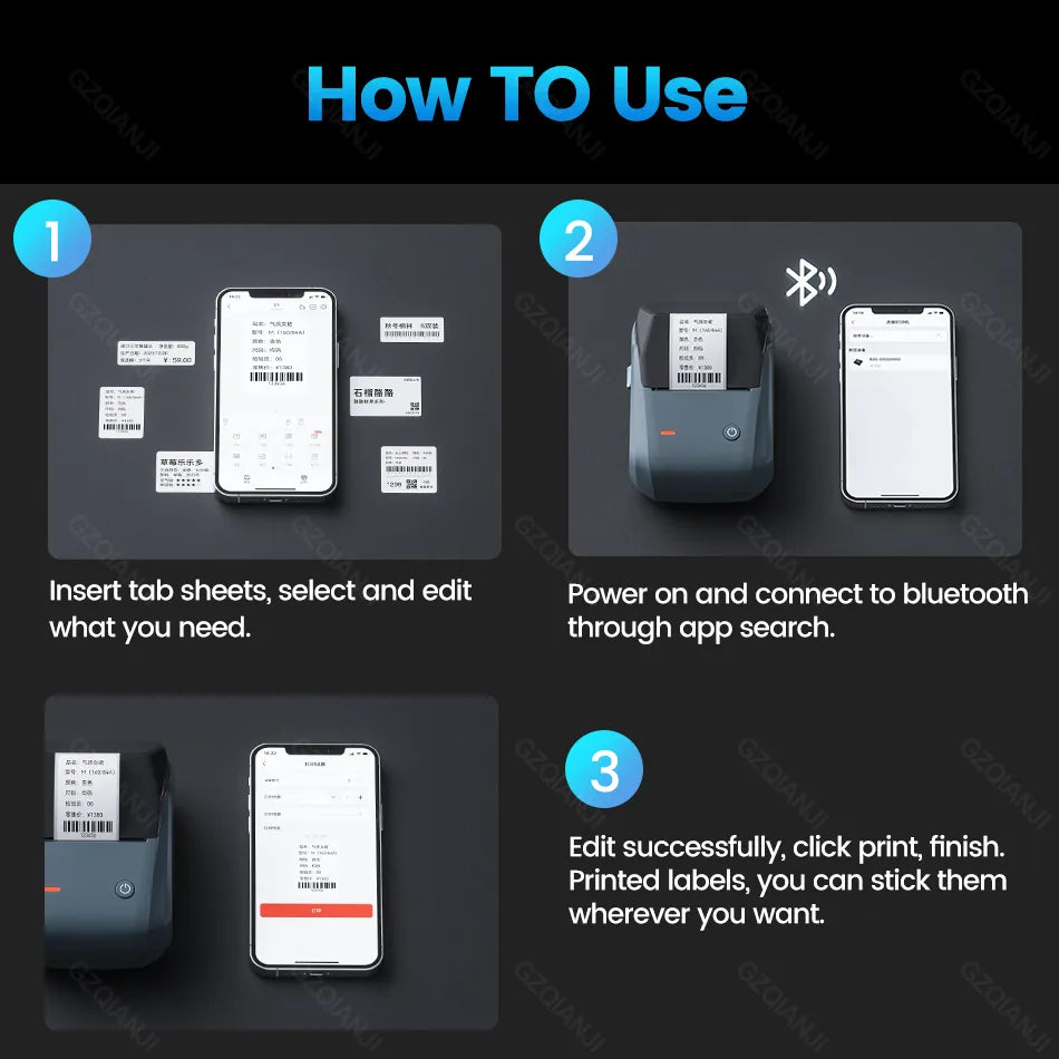 Original NiiMbot B1 Label Printer Color Round Sticker Handheld Portable Bluetooth Self-adhesive Labeling Business Machine Small