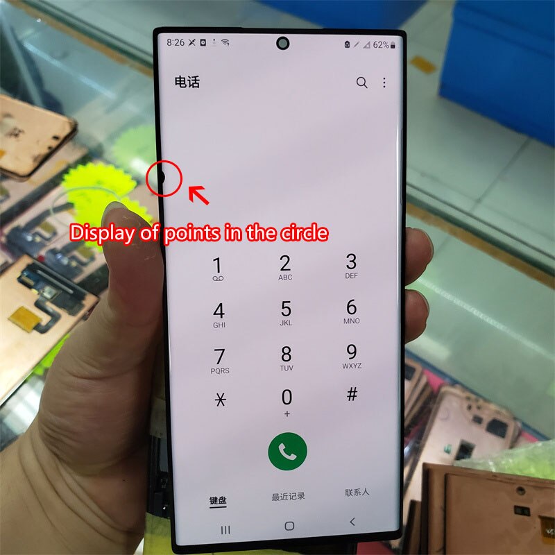 6.8" High Quality Original For Samsung Galaxy S22 Ultra S22U S908 S908B LCD Display Touch Screen Assembly with Small Black Dot