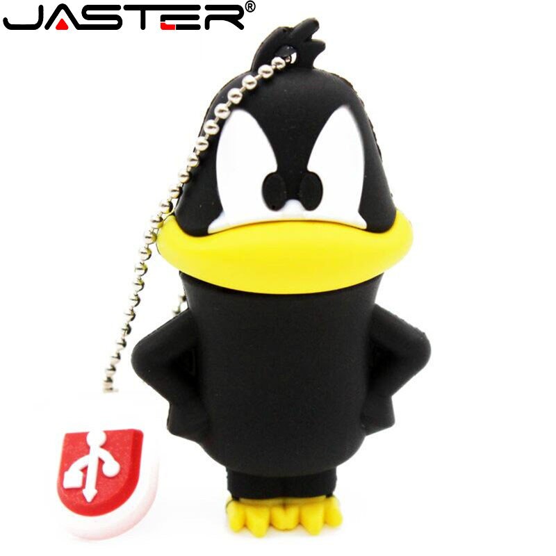 Cartoon Duck USB 2.0 Flash Drive Rabbit Pen Drive Gifts for Children Memory Stick Real Capacity 64GB/32GB With Key Chain U Disk