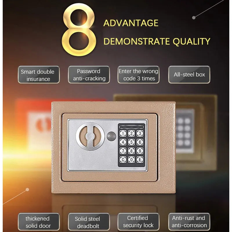 Safe office commercial confidential file mini safe key password double insurance anti-theft home safe deposit box fire safe