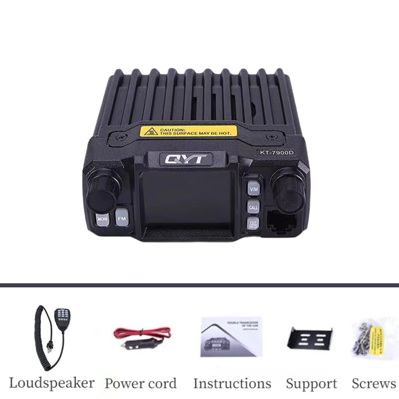 QYT KT7900D 2023 VHF UHF New Mini Mobile Car Transceiver 4 Bands Mobile Radios 25W Quad Band 144 220 350 440MHz Truck Ham Radio