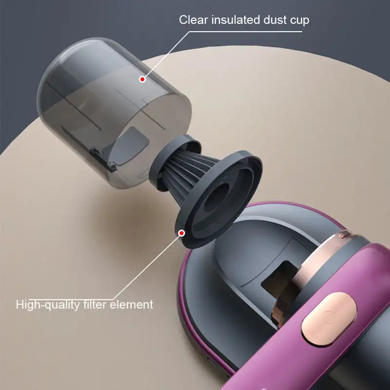 Household Handheld Mattress Vacuum Cleaner ,Powerful High Frequency Mite Removal Instrument Uses the Latest HEPA Filter Element