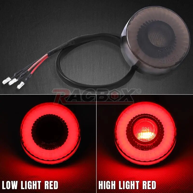12V Motorcycle LED Taillight Red Warning light Stop Tail Light Brake Rear Lamp Taillight for Cafe racer Chopper Bobber ATV UTV