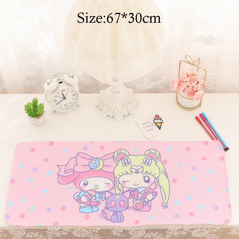 Cartoon Japanese Cute Anime Mouse Pad Waterproof Desktop Oil-proof Non-slip Desk Mat Kawaii Gaming Pads Students Writing Pad