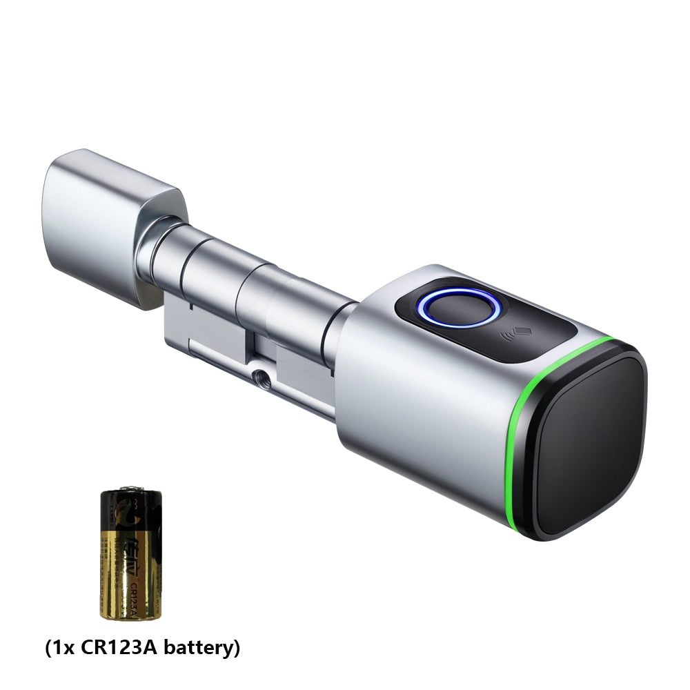 Zemismart Tuya BLE Smart Electronic Door Lock DIY Cylinder Core Fingerprint APP Keys IC Card Unlock for Home Hotels Security
