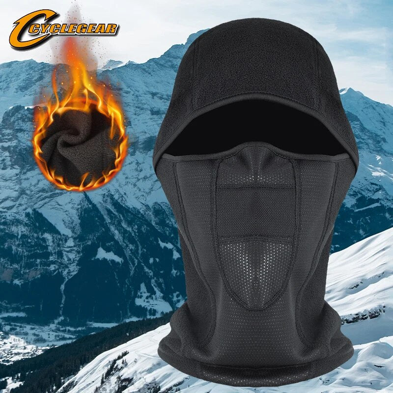 Keep Warm Balaclava Winter Motorcycle Bike Helmet Inner Cap Women Men's Cycling Skiing Face Mask Full Face Thermal Windproof Hat