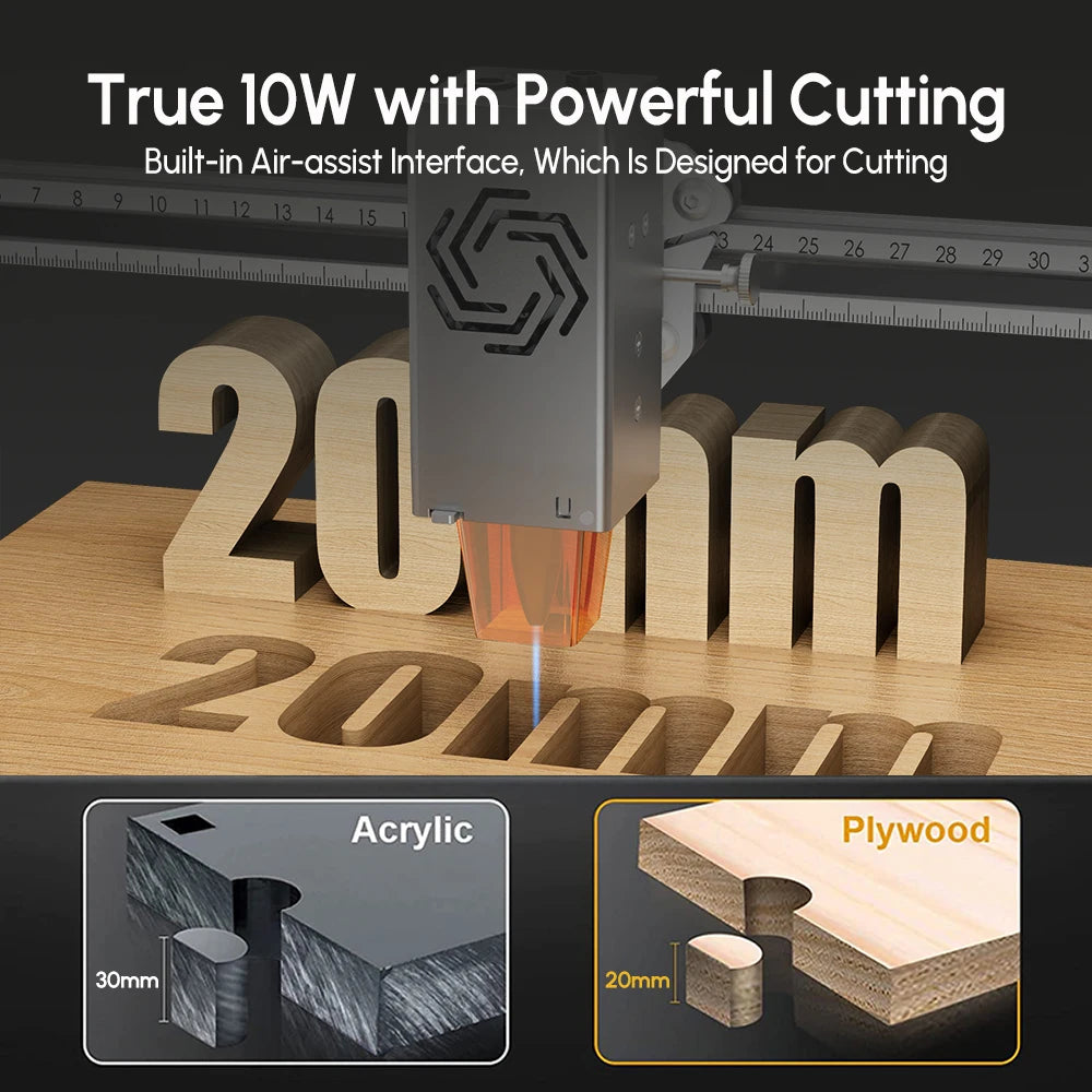 ORTUR Desktop Laser Engraver Cutter For Bigginner OLM2S2 5000mm/min 20W DIY Woodworking Metal Lase Engraving Cutting Machine