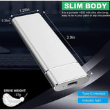 High-Speed Portable SSD 16TB Solid State Hard Disk 2TB High Capacity Storage Device External Hard Drive for Laptop/Desktop/Phone