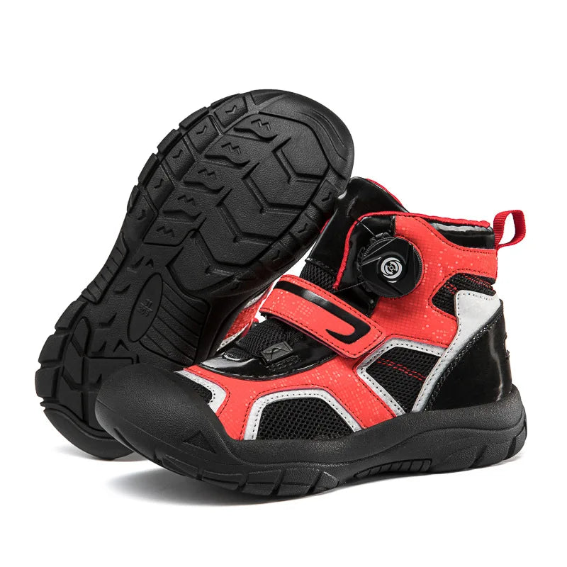 Child cycling shoes road balance bike shoes sliding training shoes bicycle racing flat shoes child motorcycle boots 26-33 size