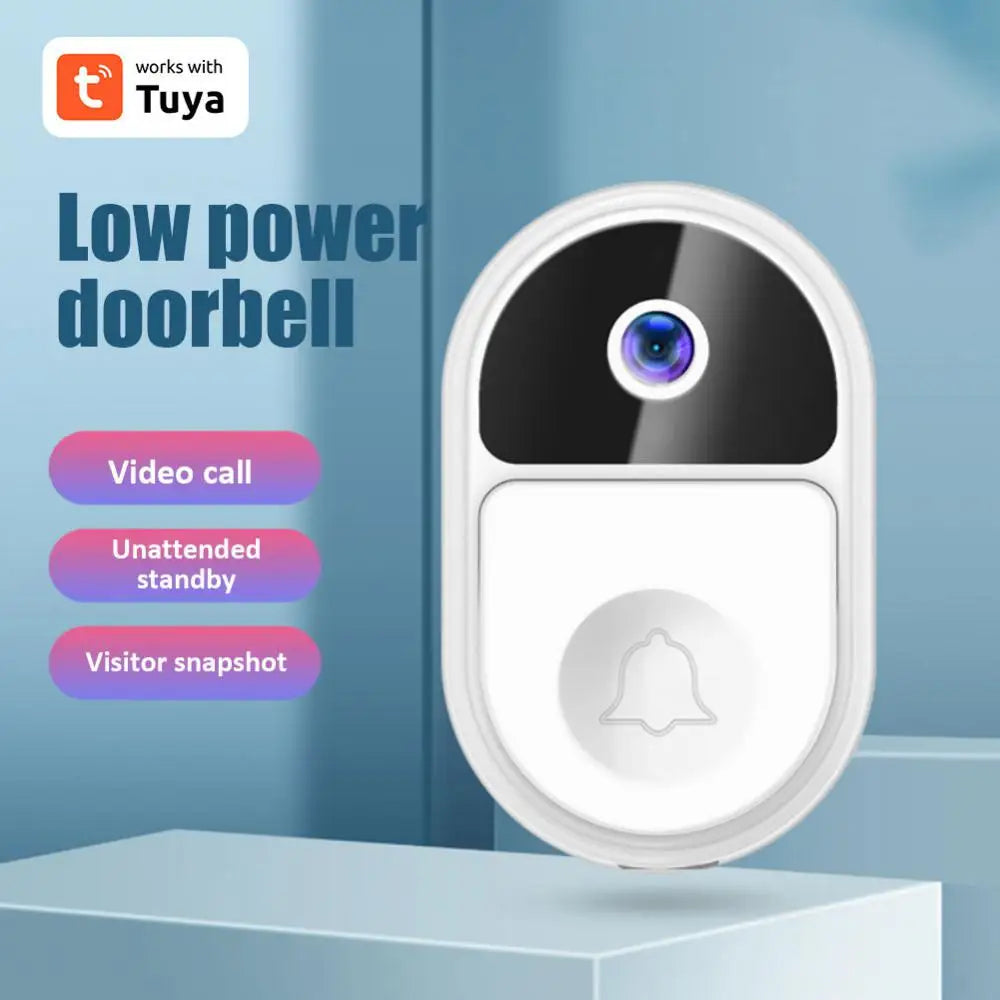 1~5PCS Tuya Wifi Door Bell Tuya Smart Video Intercom Door Bell 1080p Ip65  Waterproof Wireless Real Time Intercom Camera Video