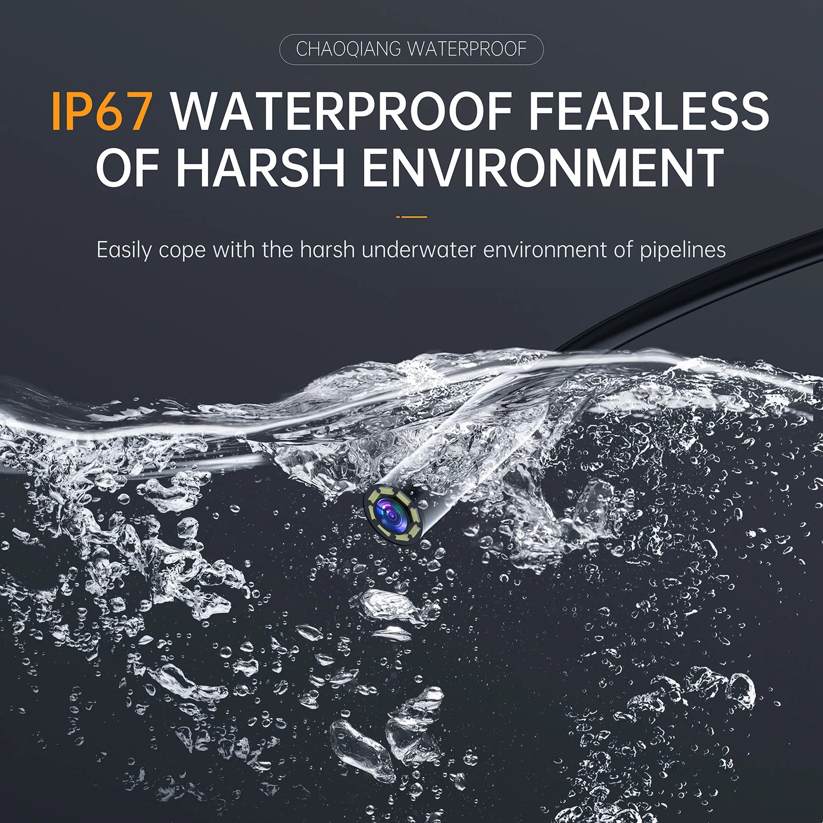 4.3'' IPS Screen Industrial Endoscope Camera Pipe Sewer Borescope IP68 Waterproof 8mm Lens For Car Engine Repair Inspection