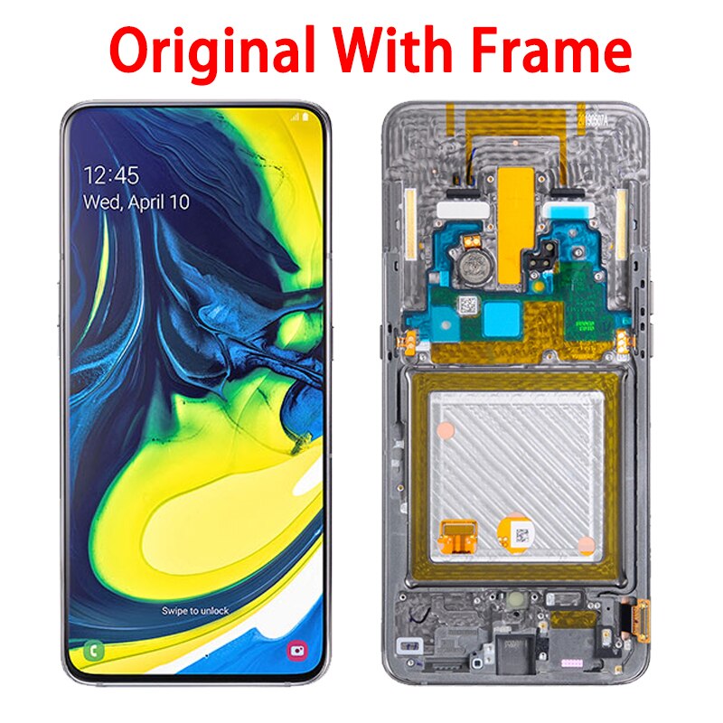 6.7''Original For Samsung Galaxy A80 A805 A805F LCD display Touch Screen Digitizer Assembly with Fingerprint For Samsung A90 LCD