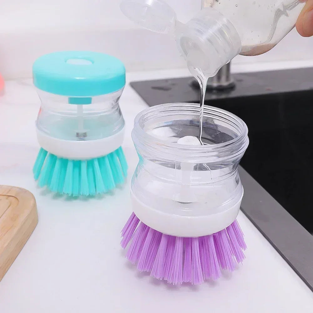 Dishwashing Brushes Automatic Liquid Addition Wash Pots Dish Sink  Washing Up Liquid Soap Dispenser Home Kitchen Bowl Brushes