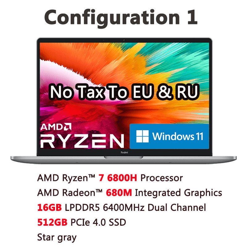 【RUS Stock】 Xiaomi RedmiBook Pro 14 Laptop Global Version Ryzen AMD R5 5500U/R7 5700U 16GB 512GB PCIe SSD New Win11 Notebook PC